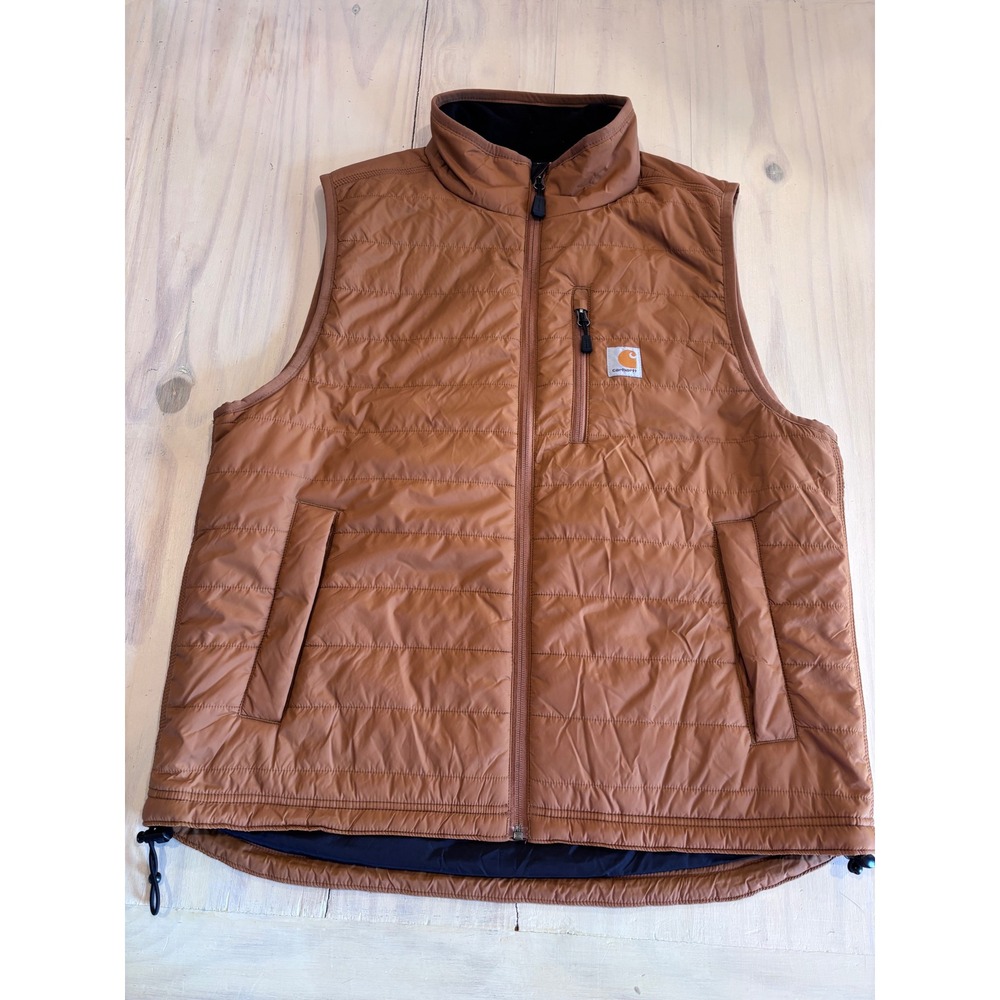 Carhartt Mens Rain Defender Relaxed Fit Insulated Vest Brown 102286 Size L